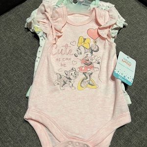Disney Baby Set of Three 0-3 month Onesies